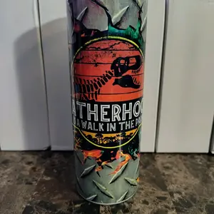 Walk In The Park Jurassic Characteristic 20oz Stainless Steel Tumbler with Dinosaur Design