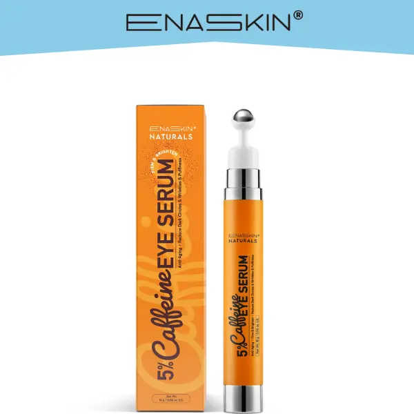 Enaskin Caffeine Eye Serum – 5% Formula Targets Dark Circles, Puffiness & Wrinkles – Fast-Acting Anti-Aging Treatment for Bright, Smooth, Awake-Looking Eyes