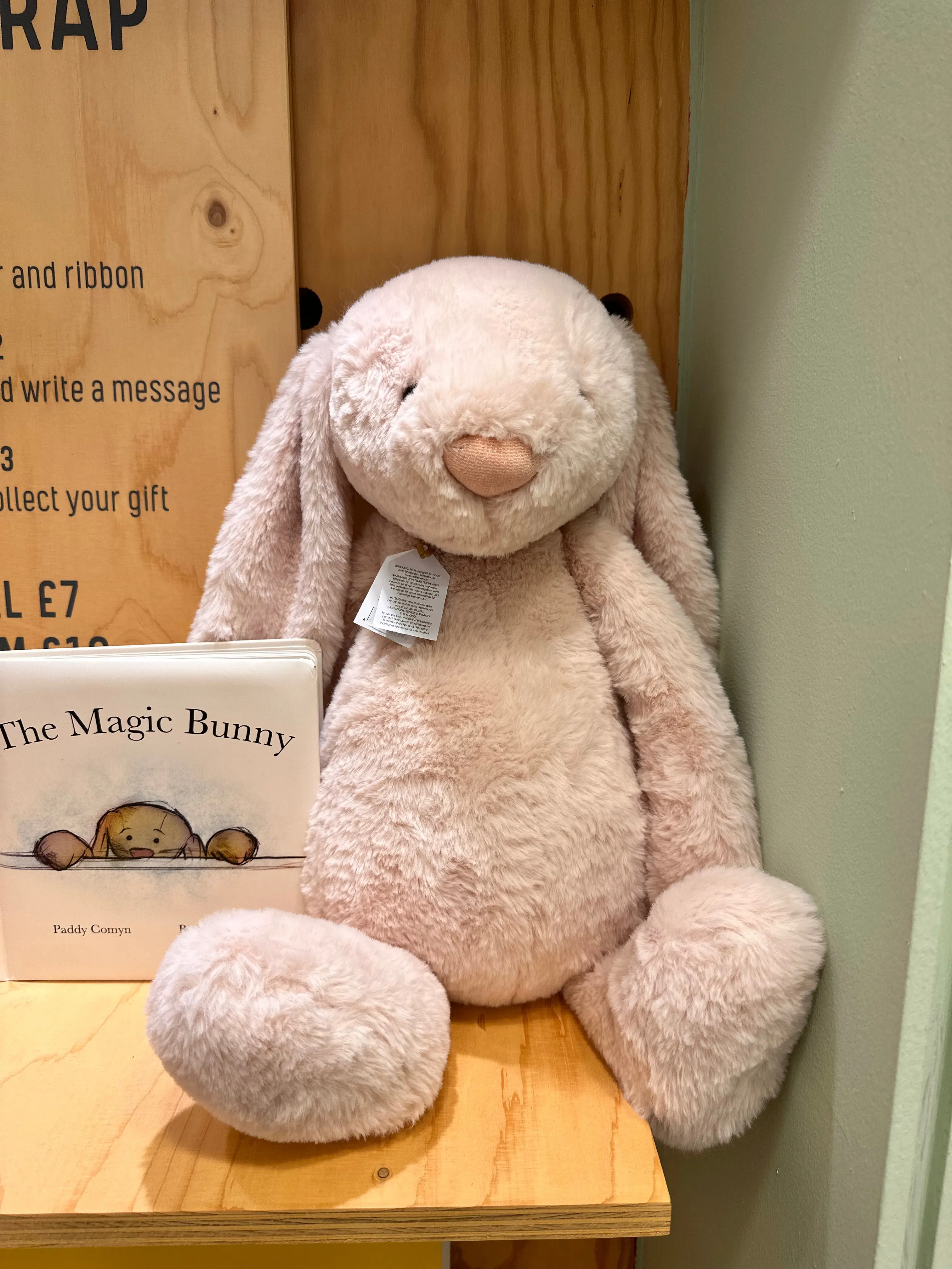 JELLYCAT Bashful Bunny Beige Animal Plush, Large 16 inches - Rabbit & Bunny Plush - Classic Gift, Perfect for Kids' Gifts