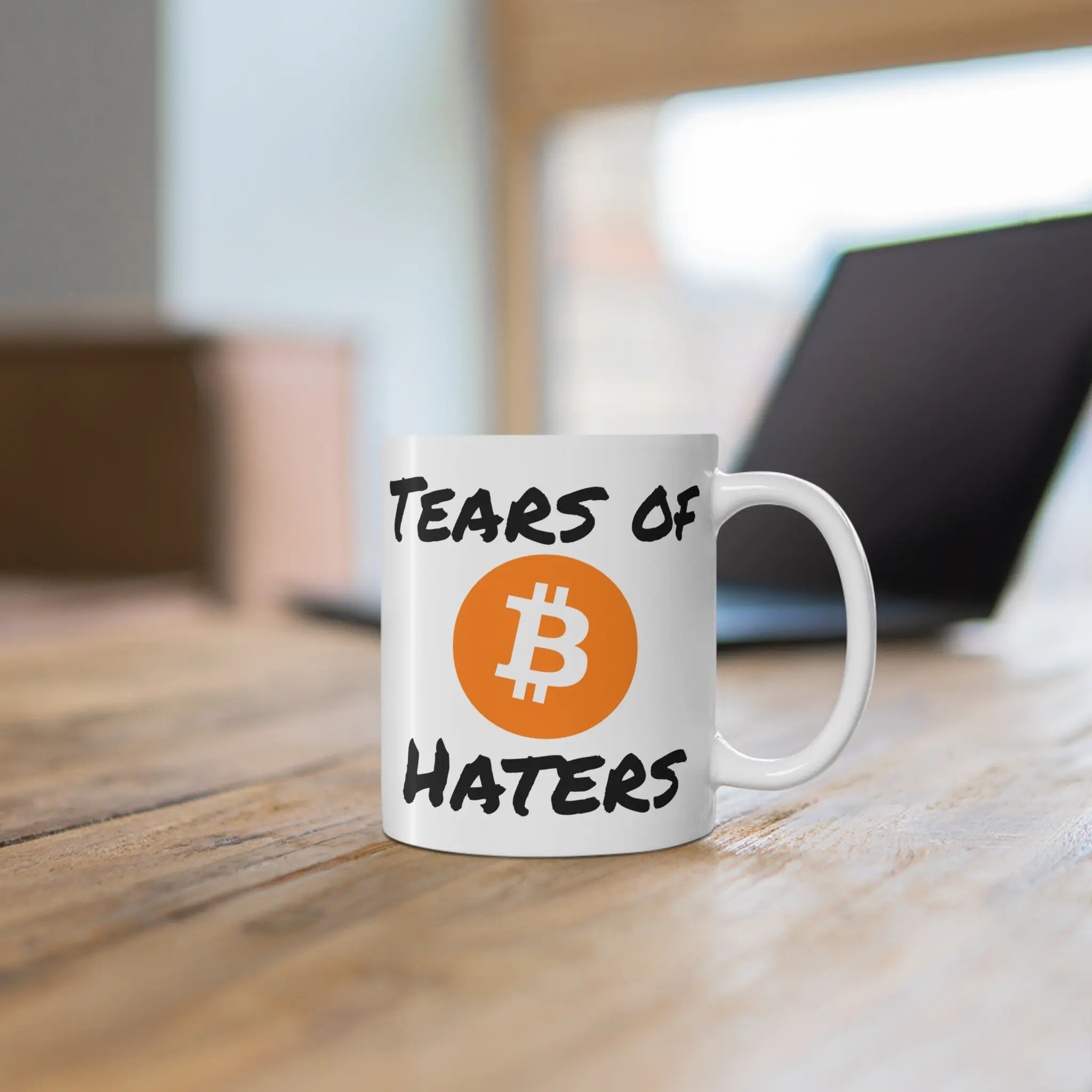 Tears of Bitcoin Haters Mug – Funny Crypto Coffee Cup | 11oz Ceramic Mug for Bitcoin Investors & Traders | Cryptocurrency Gift for Men & Women | Meme Mug for Office or Home