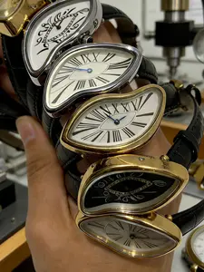 Women's Quartz Watch, Creative Irregular Shape, Vintage Y2K Design, Alloy Case, Mineral Enhanced Glass, Unique Fashion Accessory