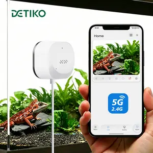 DETIKO 2K Aquarium & Terrarium Pet Camera, Magnetic Indoor Window Camera for Fish Tank, Reptile, Lizard, Hamster & Small Pets, Dual-Band 2.4GHz/5GHz WiFi, Anti-Glare No Reflection, AI Full Color Night Vision, Motion Detection, 24/7 Recording Safety