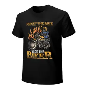 "Forget The Bike Ride The Biker" Biker Heavyweight T-Shirt, 180gsm Premium Cotton Short Sleeve, Skeleton Motorcycle Graphic Tee, Casual Wear for Men/Women, Black Crewneck Top,deo merch,frisco orange tshirt,anti grape clothing,big deborah,funny, Customized
