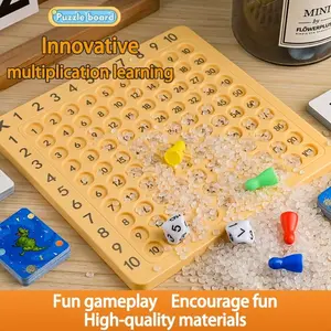1 Set Multiplication Operation Practice Table Game, Multiplication Table Board, Parent-Child Interactive Math Desktop Game, Suitable for Children Over to Play, Holiday Gift