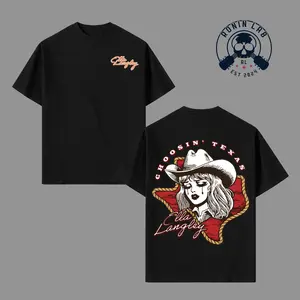 Ella Langley Cowgirl Graphic T-Shirt, Oversized Cotton Tee, Country Music Western Aesthetic Shirt, Vintage Style Streetwear Unisex