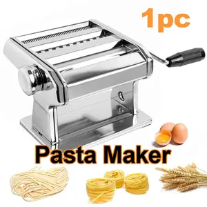 Stainless Steel Manual Pasta Maker – 9 Thickness Settings for Fresh Spaghetti, Fettuccine & More, Durable Home Kitchen Tool