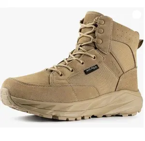 Men's Tactical Boot Lightweight Comfortable Waterproof Boots for Work All Day Motorcycle Combat Hiking Boots 6 Inches