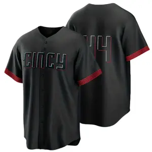 Summervibes Men #14 Grey Baseball Jerseys Stiched Name And Number S-3XL