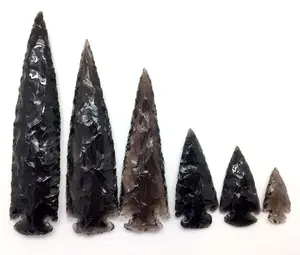 Black Obsidian Arrowhead - Polished Stone