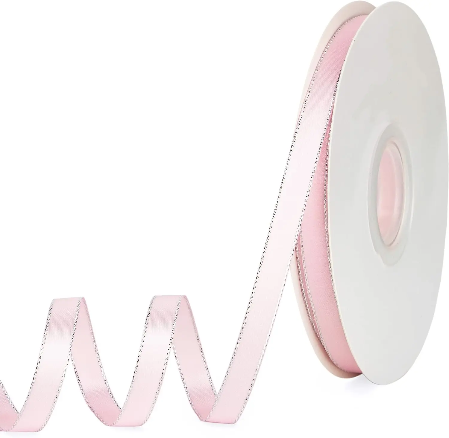 3/8-Inch Sliver Edge Double Face Satin Ribbon 50 Yard Roll for Gift Wrapping, Valentine's Day, Weddings, Birthdays & Floral Crafts
