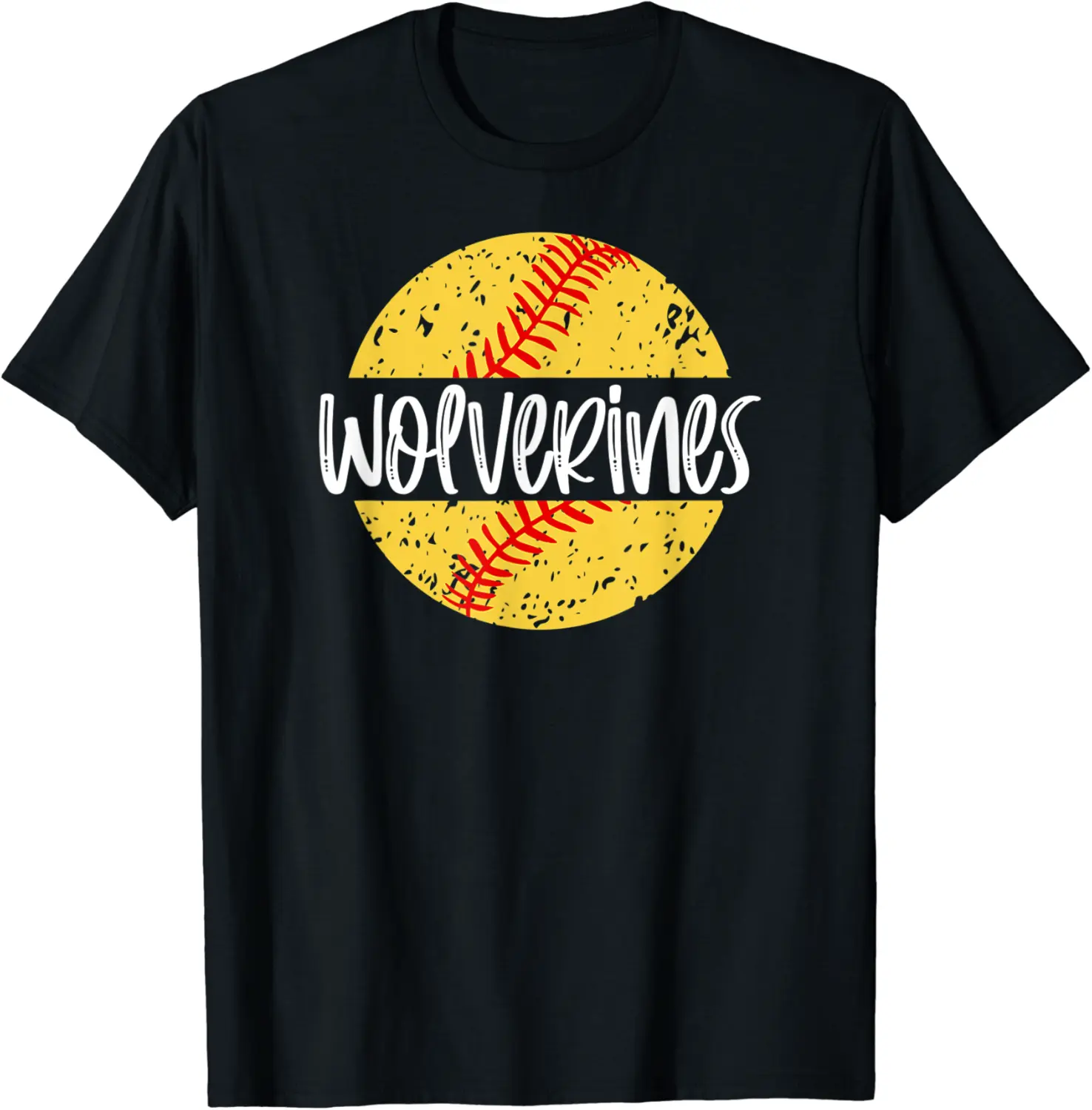 Wolverines Softball Team Mascot School Spirit Game Day T-Shirt - Williamze Shop O97B09KG5B8KL