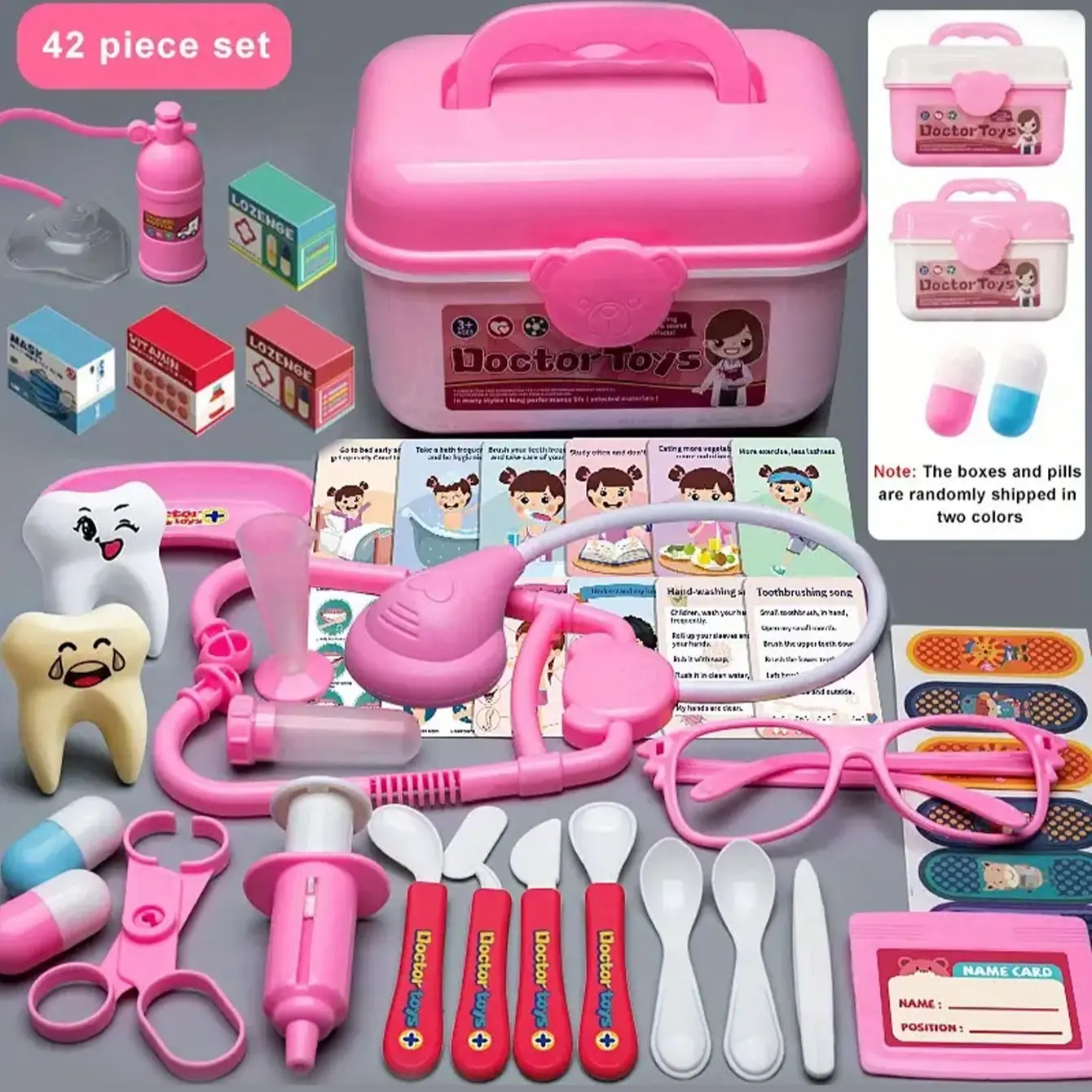 Doctor Toy Set, Dentist Playset, Pretend Play Set, Realistic Medical Tool Kit, Boy Girl Educational Role Play Toy, Abs Material, Perfect Christmas and Birthday Gift