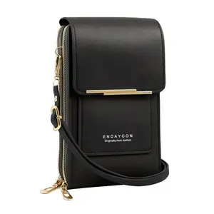 Sleek RFID Crossbody Phone Purse | 2026 Trendy Touchscreen Window | Zippered Multi-Pocket Commute Essential