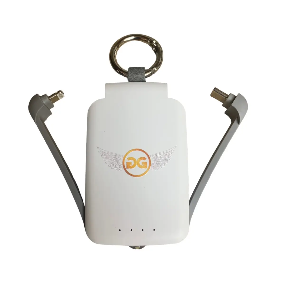 Dual Super Charger , Portable Keychain (White)