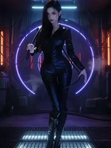 Women's Faux Leather Bodysuit, Elegant Fashion Design, Perfect for Cosplay Role Play Uniform Parties, Tight Fit One-Piece Costumes