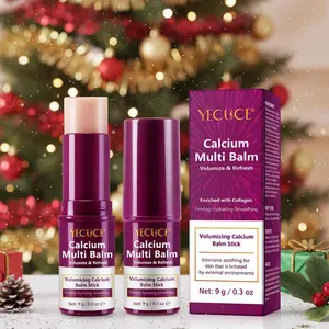 Christmas Gift Calcium Multi Balm Stick 9g/box, Collagen Rich Hydrating Skincare, Gentle Hydrating Sensitive, Portable Facial Care for Dry Skin，On-The-Go Moisturizing Treatment for Dry or Tired Skin, Portable Facial Care，Essential for Fall and Winter