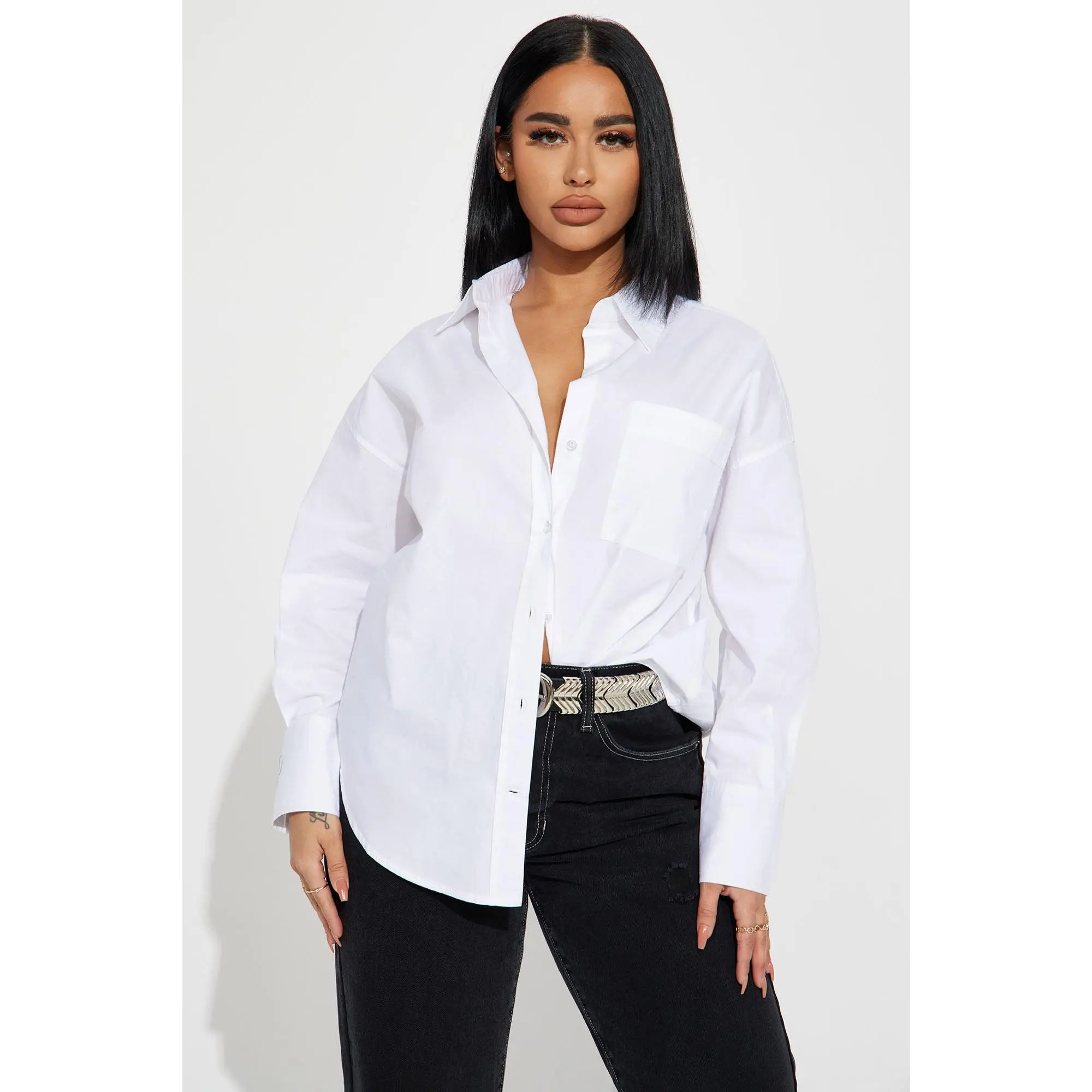 Closet Staple Poplin Shirt - White Closet Staple Poplin Shirt - White