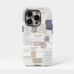 Jesus God Quotes from the Bible Case Compatible with iPhone 17, 16, 15, 14, 13, 12, 11, Pro Max,  Galaxy S23, S22, S21, S20 Ultra
