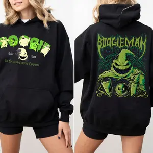 Vintage Boogie Man 2 Sides Hoodie, The Nightmare Before Christmas Sweatshirt, Oogie Boogie Shirt, Boogieman Character Tee, Halloween Gift, Unisex Shirt