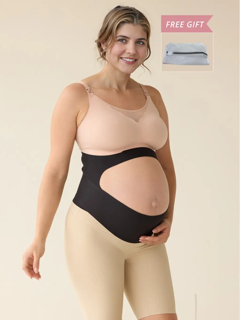 Momcozy CozySupport Ergonest Maternity Belly Band - 360° Support, Invisible Design, Adjustable for All Stages of Pregnancy, Thoughtful Gift for New Pregnant Moms,-【B】