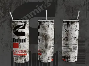 Cummins 20 oz Tumbler that looks like Oil Filter Drinkware Flasks Water Bottles Lid