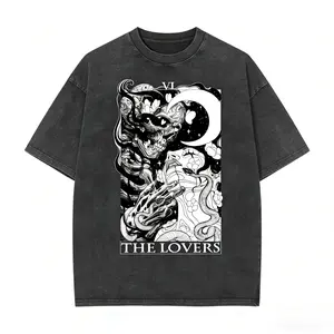 Tarot Shirt 'The Devil' Cards Washed Tee Tarot lover for Women's Vintage Tshirt SpringStatements