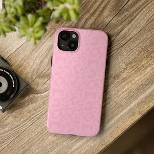Aesthetic Pink Cheetah Print Phone Case Coquette Soft Girl Vibe MagSafe/Tough Case: IP X–17 All Models, SS 21–25, SS Ultra 21–25