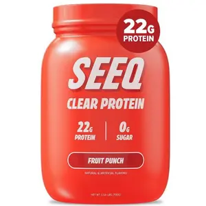 SEEQ Clear Whey Isolate Protein Powder,350g, 25 Servings, 22g Protein Per Serving - 0g Lactose, Sugar-Free, Keto-Friendly, Soy Free - Juice-Like Protein, Post-Workout Recovery, Fitness Dietary Supplement Healthcare