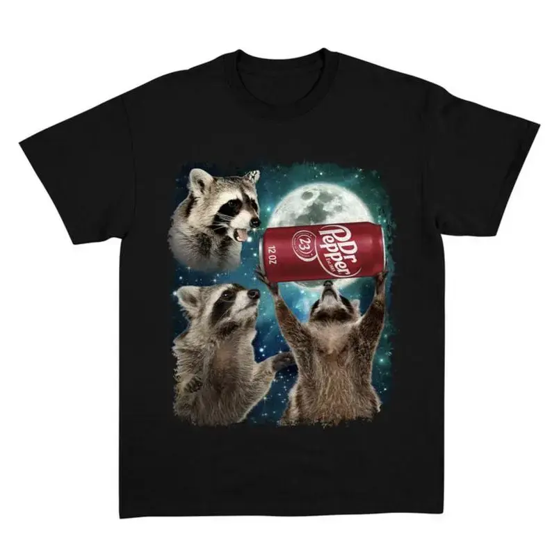 Three Raccoons Dr Pepper Vintage Graphic Unisex T-shirts, Funny Meme Genz Dank Raccoons, Sweatshirt, Hoodie, Comfort Colors Menswear Top
