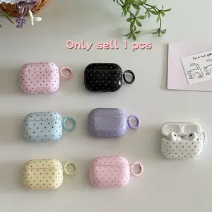 Seven Color Wave Dot Earphone Case for Apple AirPods Pro 3, Fashionable Creative Design, Simple Elegant Style, Cartoon Pattern