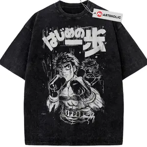 Ippo Makunouchi Shirt, Hajime no Ippo Shirt, Anime Shirt, Vintage T-Shirt , Graphic Tee, Unisex Fashion, Full Color, Full Size, For Men, For Women