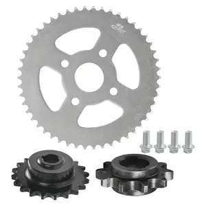 420 50T 40mm Rear Chain Sprocket with 10T 420 Torque Converter Front Sprocket and 20T Jackshaft Sprocket for Tractor Go Kart Karting 4 Wheeler Lawn Mower Trail Mini Bike Coleman CT200U BT200X