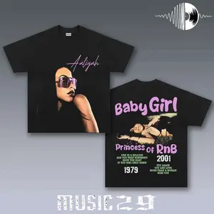 AALIYAH 3.13 Vintage Music Graphic T-Shirt, Retro Concert Inspired Tee, Washed Streetwear Shirt, Unisex Music Fan Apparel, Classic Rock Style Tee, Oversized Graphic Shirt, Gift for Music Lovers