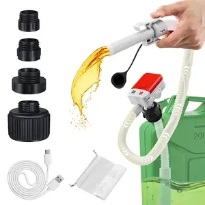 SHEKAR Portable Auto Fuel Transfer Pump Auto-Stop 3.2GPM, USB Charging for Gasoline, Diesel, Kerosene, Light Oils, Non-Potable Water, Apply to Automobiles, Motorcycles, Lawn Mowers, Chainsaws, Agricultural Equipment, Heavy Duty
