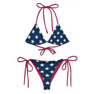 Stars & Stripes Bikini USA American Bikini Made in USA 4th of July American Flag Bikini Blokette Aesthetic Women's Bikini