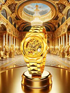 Men's Business Fashion Round Dial Mechanical Watch, Fashionable Wristwatch, Fashion Watch for Party, Daily Clothing Decor, Trendy All-match & Exquisite Watch for Birthday Gift with Box