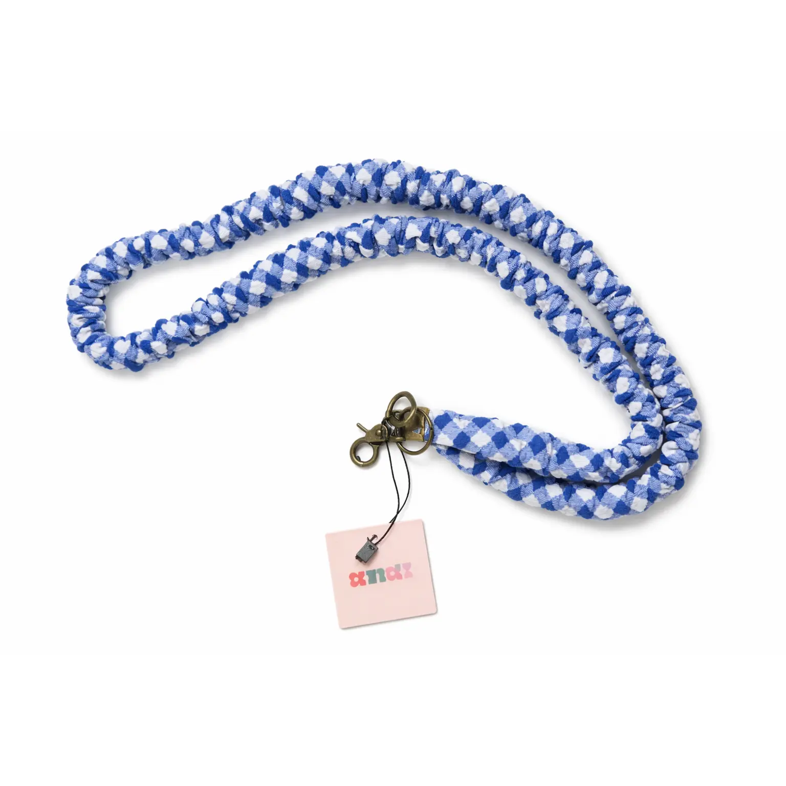 Andi Royal Blue Checkered Lanyard