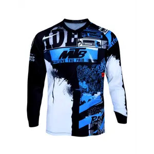 Men's Long Sleeves Cycling Jersey - Quick Dry, Moisture Wicking, Breathable MTB Mountain Bike Shirt For Biking & Riding Sports