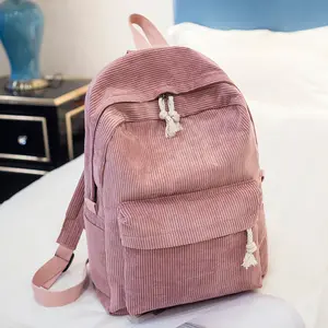 2026 Trendy Minimalist Corduroy Backpack for Women, Dark Large Capacity Casual School Travel Daily Backpack