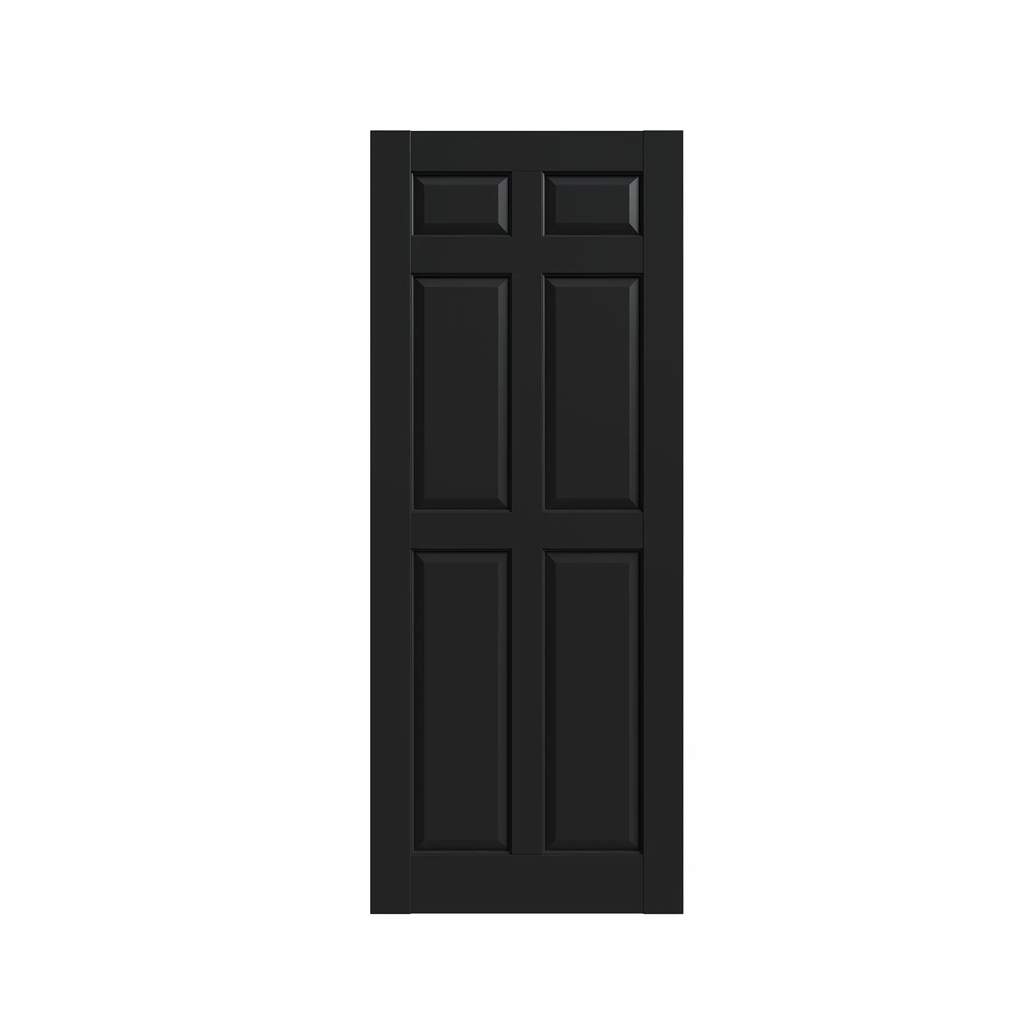 6-Panel Interior Door,Black Primed Panel Pre-Assembled French Door for Closet Pantry Bedroom Livingroom Study Office,as Prehung, Pocket, Barn Doors-Shaker w/o Hardware