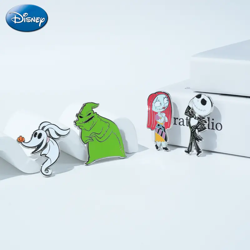 Disney The Nightmare Before Christmas Charming Enamel Lapel Pin, Decorative Brooch for DIY Projects