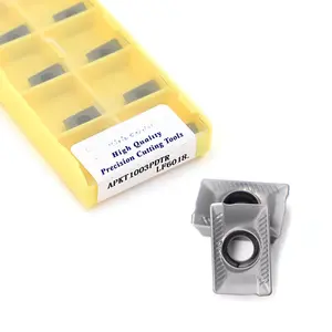 10 count APKT1003PDTR CNC Lathe Indexable Solid Carbide Milling Turning Insert for The Finishing of Steel and Other Metal (APKT1003PDTR LF6018)