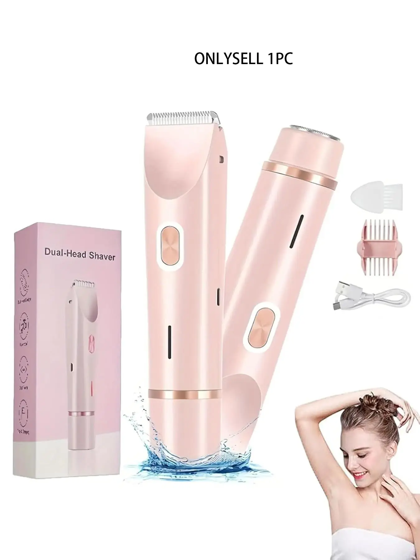 Rechargeable Bikini Trimmer for Women, Wireless Trimmer, Cordless Charging Trimmer, Bikini Shaver, Smooth Leg Hair Removal Tool, Portable Body Grooming Device, Ideal for Daily Use