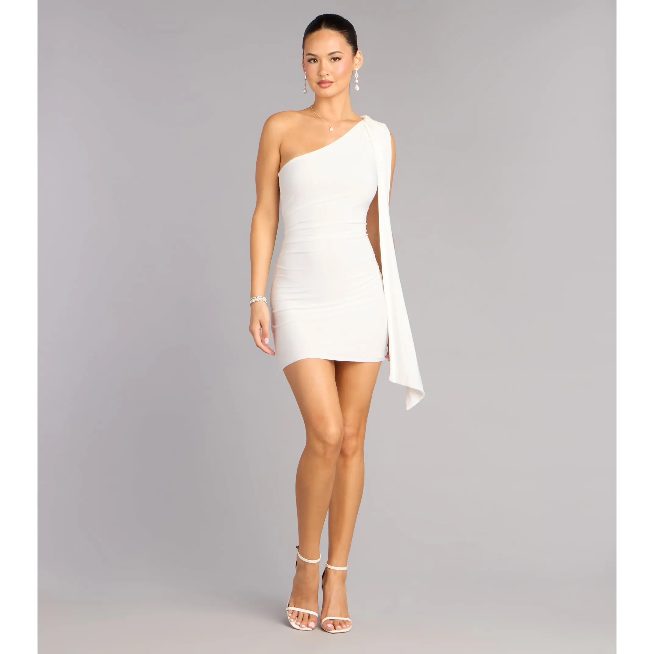 Stunning Impression One-Shoulder Bodycon Mini Dress