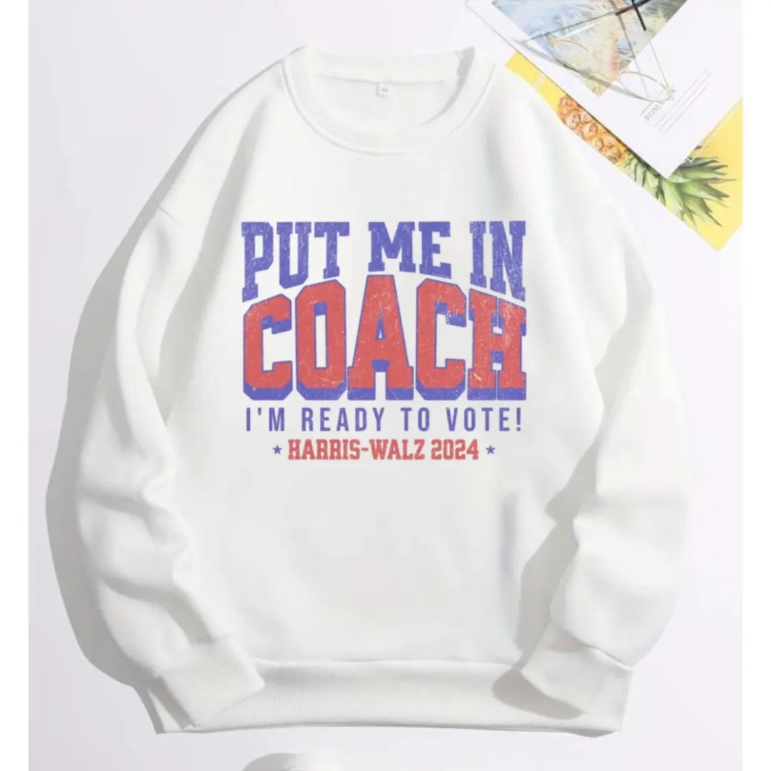 Coach Tim WaIz Harrls Put Me In Coach Unisex Classic Fit Sweatshirt - Coach WaIz, Anti Weird, Harrls WaIz 2024 Shirt, Comma La, Sweater for Election, America