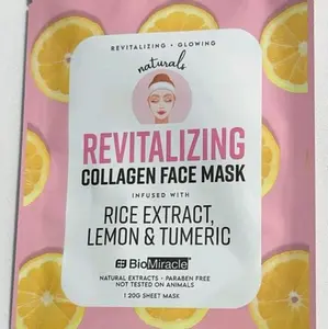 Revitalizing Collagen Face Mask with Rice Extract, Lemon & Turmeric - Skincare Comfort for Skin
