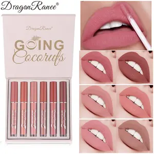 6-Piece Matte Lip Gloss Set, Long-Lasting Waterproof Shimmer Mirror Finish, Hydrating Velvet Foggy Lips, Non-Fading Lip Gloss, Makeup, Moisturizing