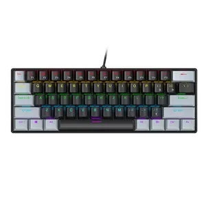 ZIYOULANG 61-key Wired Keyboard, Mechanical Feel Membrane Keyboard, Mini Wired Keyboard, Suitable for Gaming Office Use