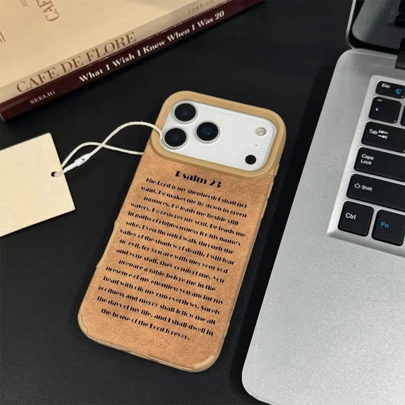 Faith-Based Psalm 23 Verse Smartphone Cover - Customized Scripture Calligraphy Design, TPU Anti-Scratch Durable Protection Casing for iPhone 11,12,13,14 Plus,15,16 Pro Max,17 | Mobile Phone Handheld Accessories