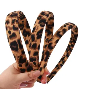3 count Leopard Print Headbands for Women & Girls - Comfortable Non Slip Padded Headbands